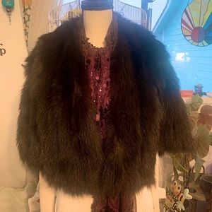 Vintage B Altman New York Raccoon Stole.